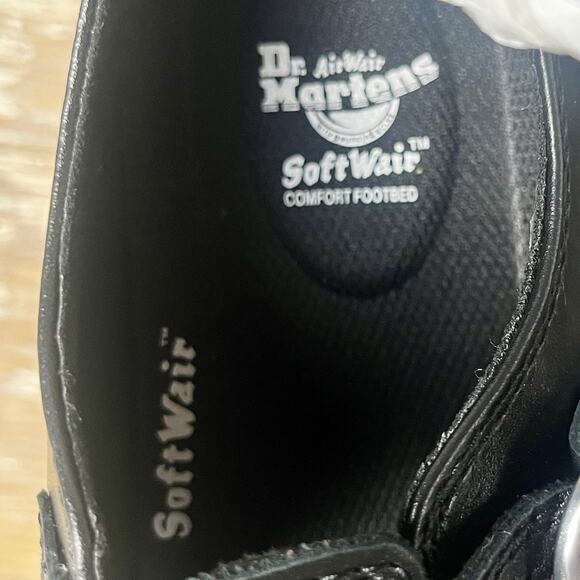 New Dr Doc Marten Audrick T Bar Shoes Womens 7 Black Leather Mary Jane Platform - Picture 16 of 16